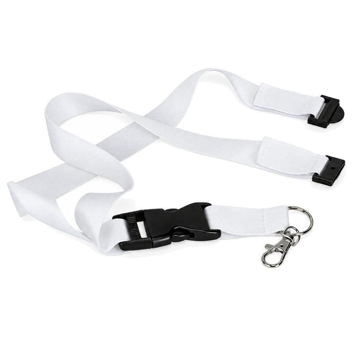 White sublimation lanyards, blank