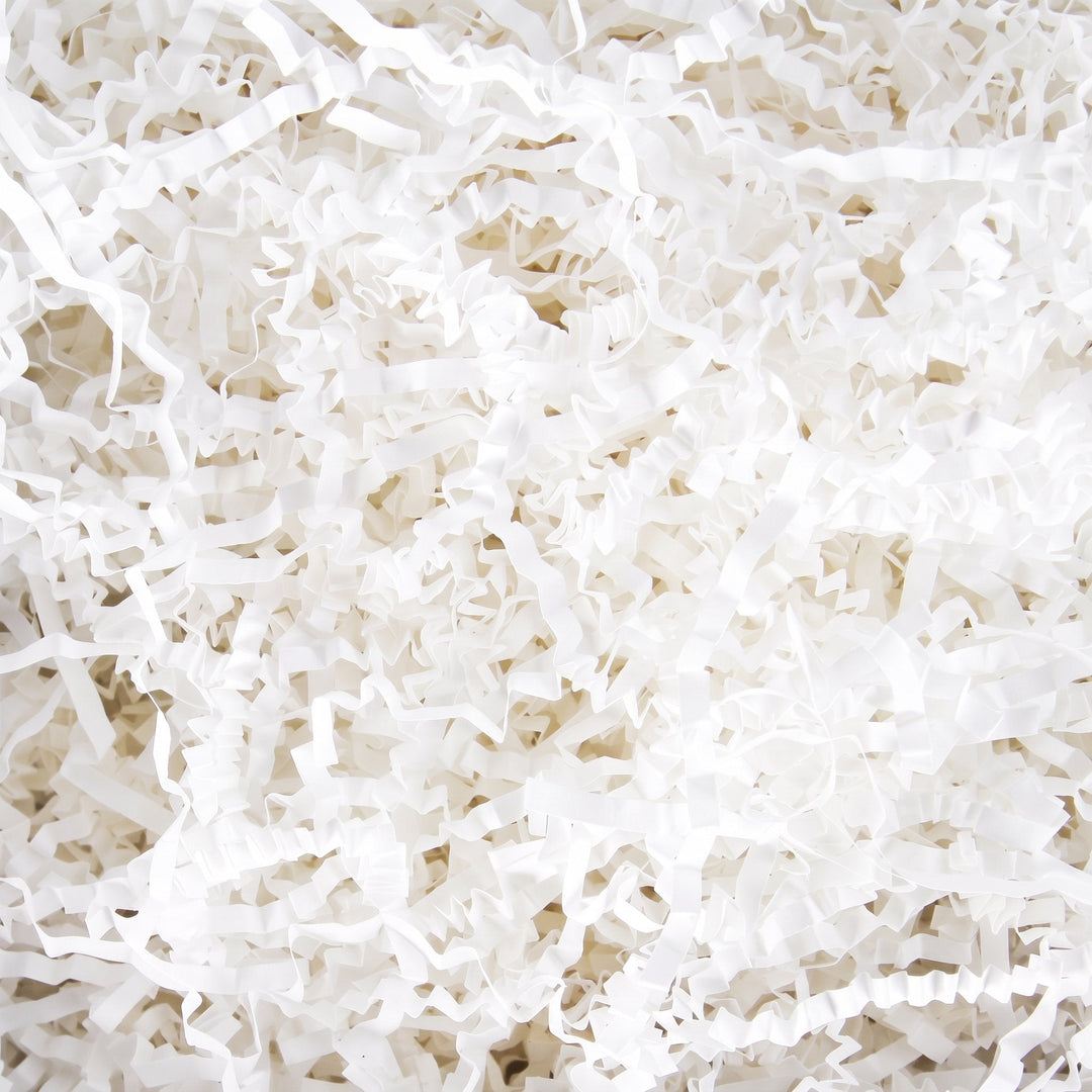 White ZigZag Shredded paper, on a white background