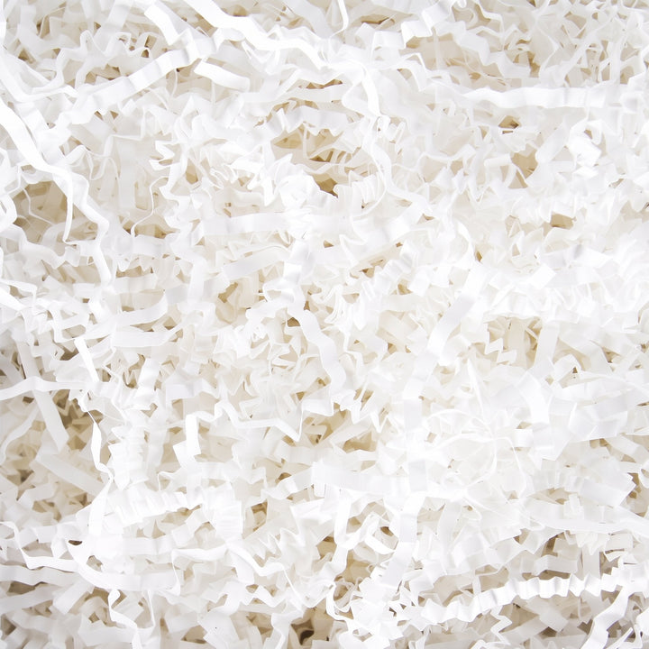 White ZigZag Shredded paper, on a white background