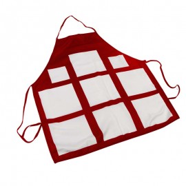 Red Sublimation Apron with Panels