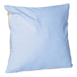 White and Blue Soft Velvet Sublimation Cushion Cover