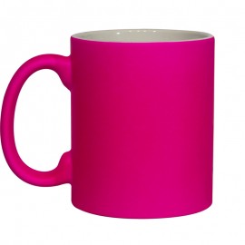 11oz Fluorescent Pink Matt Mug