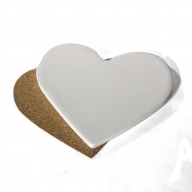 4" Ceramic Heart Coasters