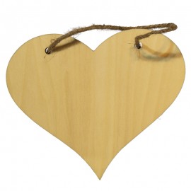 Natural Wood Heart Hanger