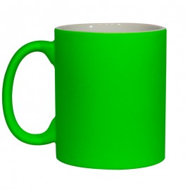 11oz Fluorescent Green Matt Mug 